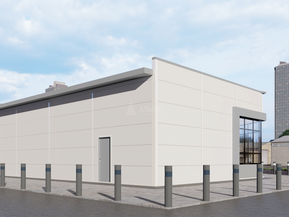 3D визуализация Проект музея из сэндвич-панелей - фото 4