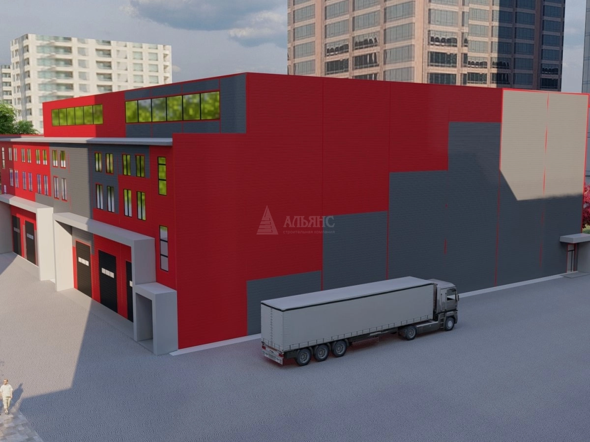 3D визуализация Склад-ангар из сэндвич-панелей - фото 2