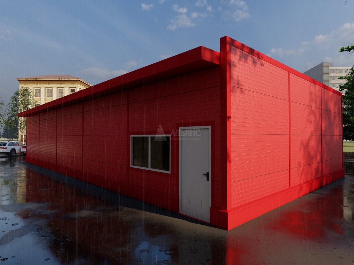 3D визуализация Проект павильона из сэндвич-панелей - фото 4