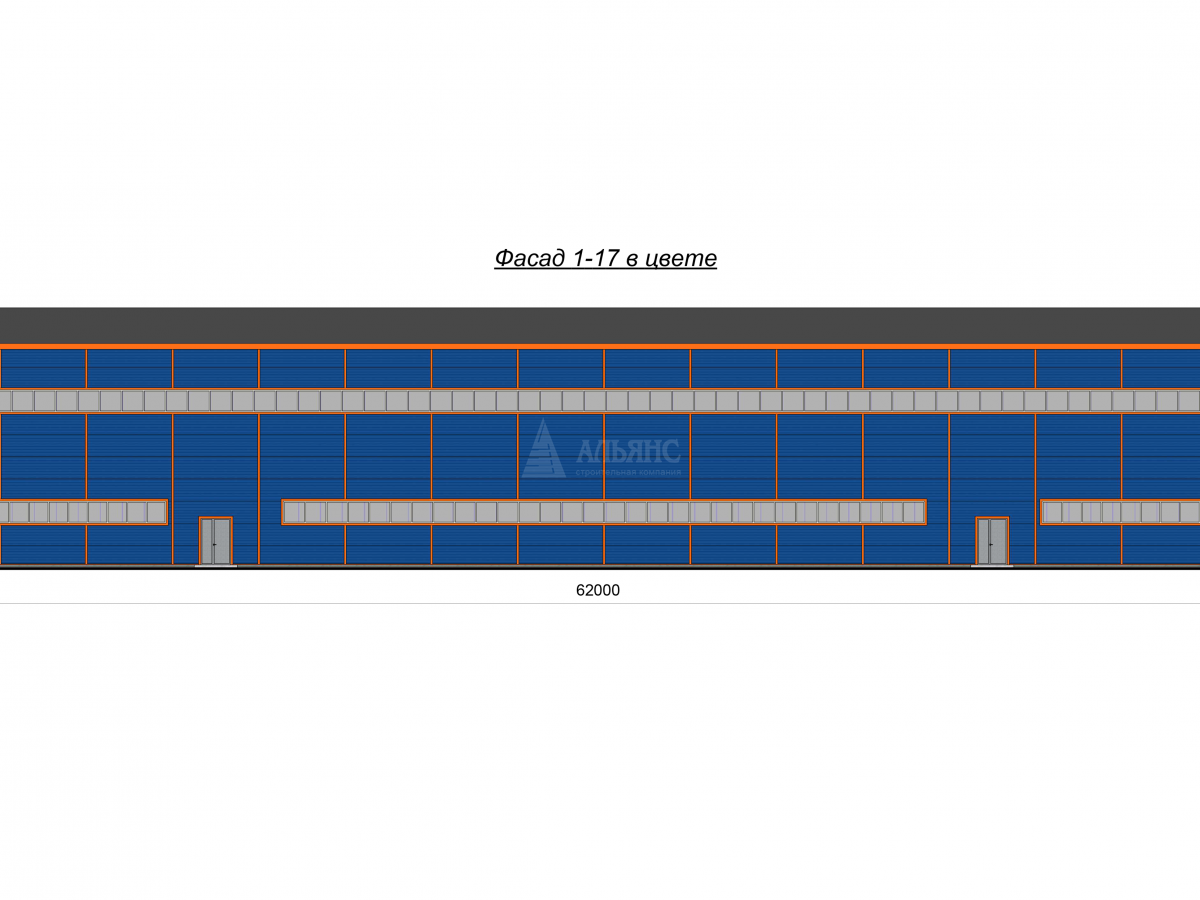 Планировка Производственный корпус из сэндвич-панелей -  фото 1