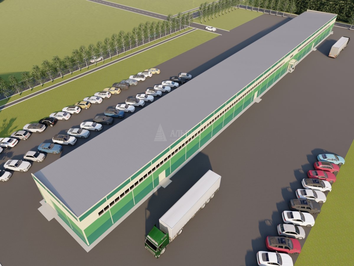 3D визуализация Производственное здание из сэндвич-панелей - фото 2