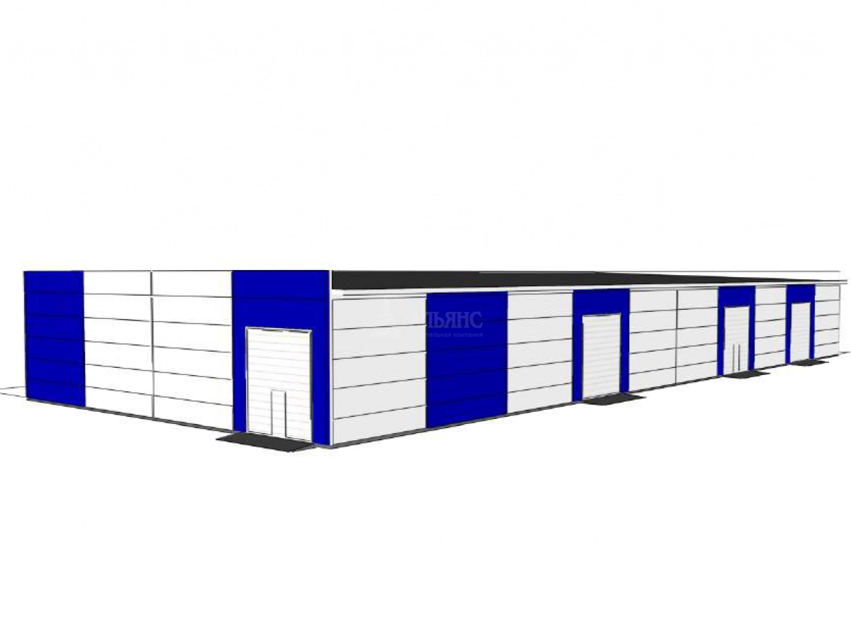 3D визуализация Торговый центр из сэндвич-панелей - фото 2