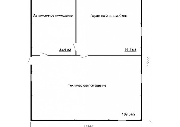 Планировка Гараж из сэндвич-панелей -  фото 1