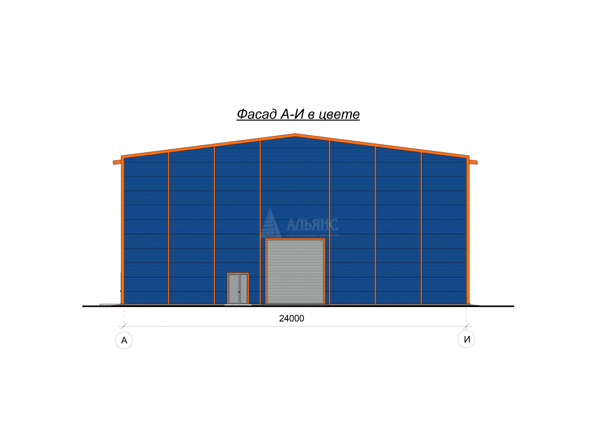 3D визуализация Производственный корпус из сэндвич-панелей - фото 8